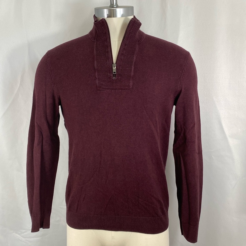 Alfani sweater merlot cotton business casual collegiate preppy fall winter wknd